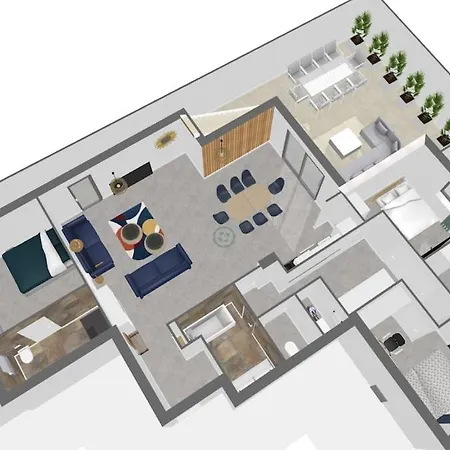 Skyline Rooftop Swim Apartment